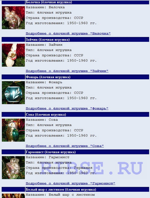 второй блок ёлочных украшений